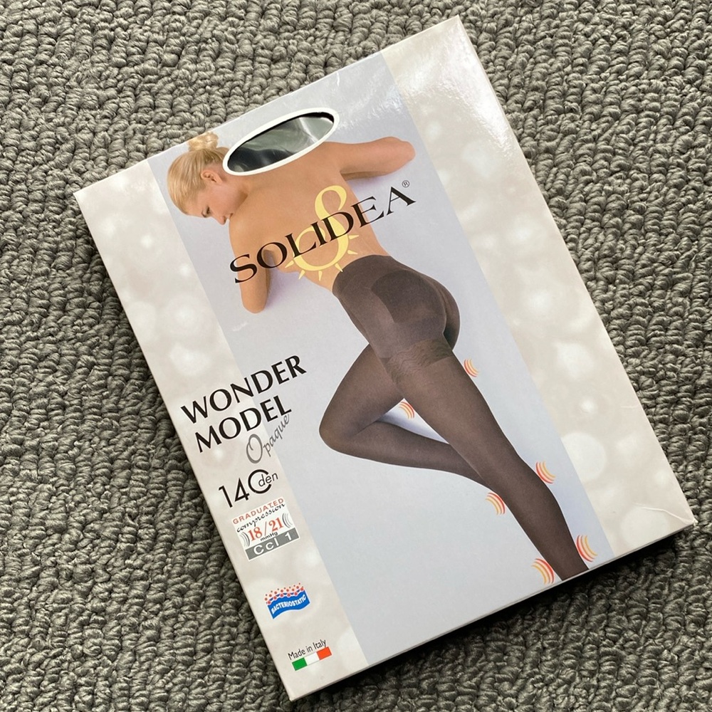 Solidea Wonder Model Opaque Black Compression Tights
